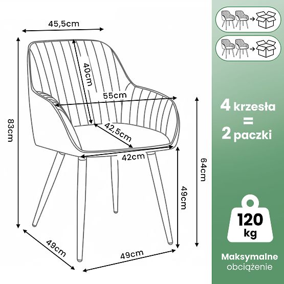 4x Baršunasta rotirajuća stolica s prošivanjem Bež TURNO Crne noge