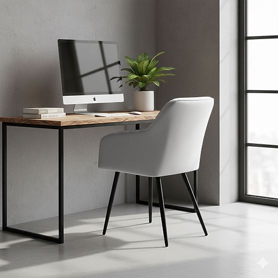 4x Baršunasta tapecirana stolica s prošivom Siva FLORENCE Crne noge