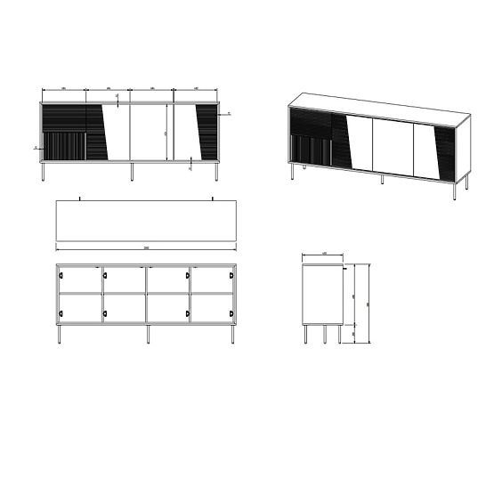 ABI komoda crna mat/crna mat