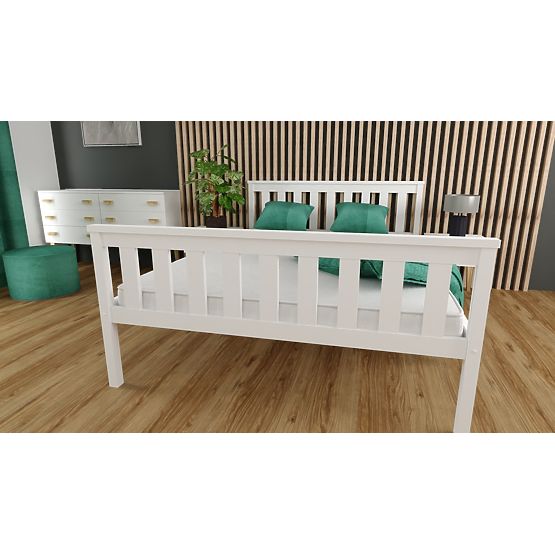 Drveni krevet Aga 200 x 90 cm - bijeli