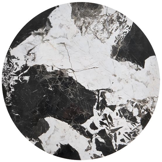 ALEXANDRA set od 2 stola, crni mramor / crna