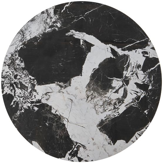 ALEXANDRA set od 2 stola, crni mramor / crna