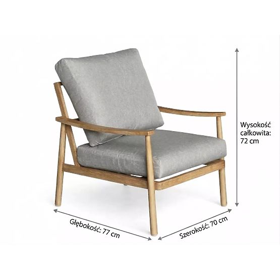 Aluminijski balkon set (2 fotelje + stolić) SERANO