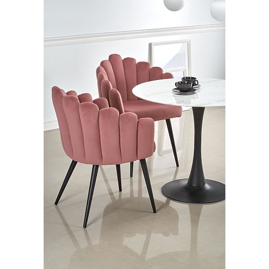 AMBROSIO okrugli stol, ploča - staklo, noga - crna (2p=1ks)