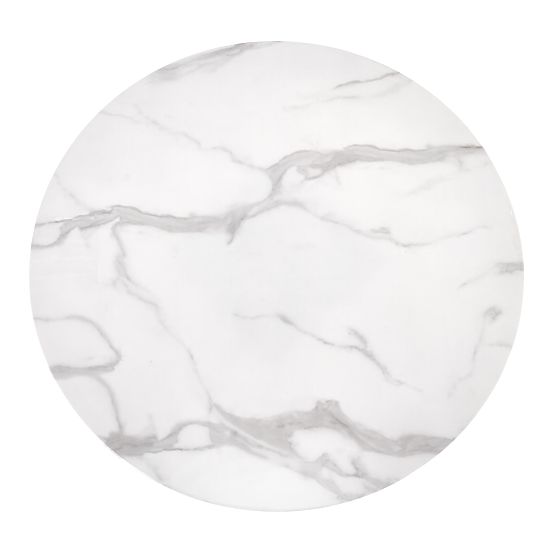 AMBROSIO okrugli stol, ploča - staklo, noga - crna (2p=1ks)