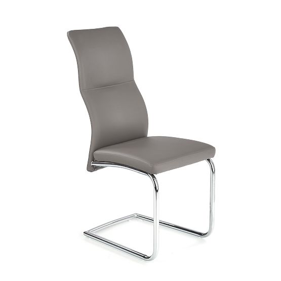 ARCO Kromirana metalna stolica / eko koža boja pepeo (1p=2kom)