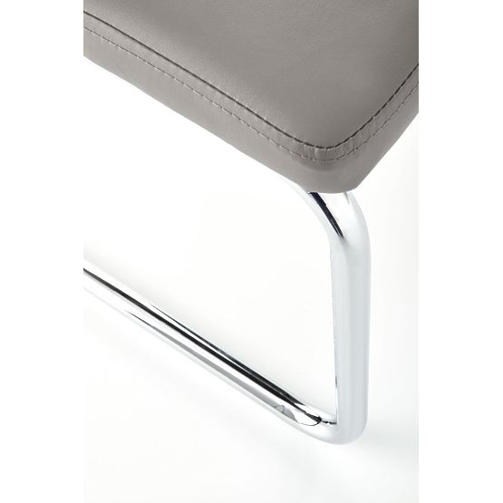 ARCO Kromirana metalna stolica / eko koža boja pepeo (1p=2kom)