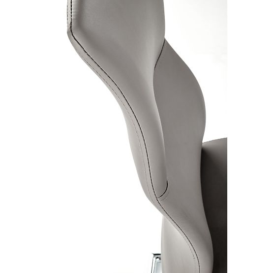 ARCO Kromirana metalna stolica / eko koža boja pepeo (1p=2kom)