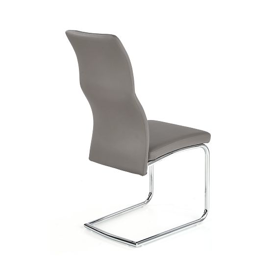 ARCO Kromirana metalna stolica / eko koža boja pepeo (1p=2kom)