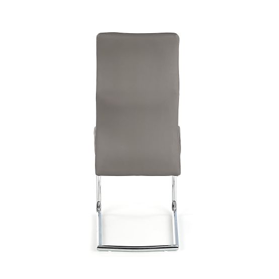ARCO Kromirana metalna stolica / eko koža boja pepeo (1p=2kom)