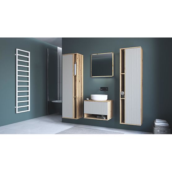 AVIOLA Ogledalo 60 cm + LED hrast artisan (1p=1ks)