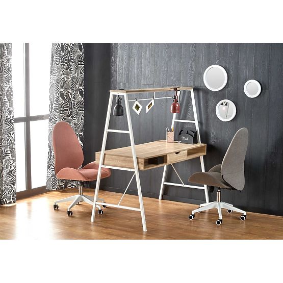 B48 radni stol hrast sonoma / bijeli