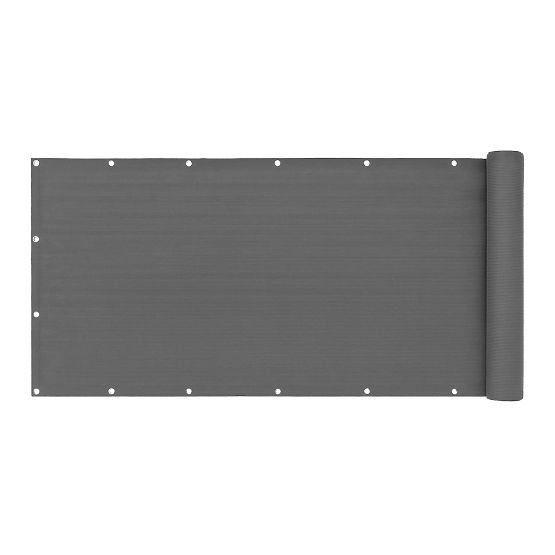 Balkonska tenda s okovima 100x700 cm zasjenjujuća mreža + instalacijski elementi siva MultiGarden