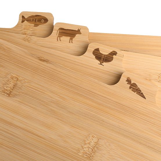 Bambusna daska za rezanje Skara set od 4 komada