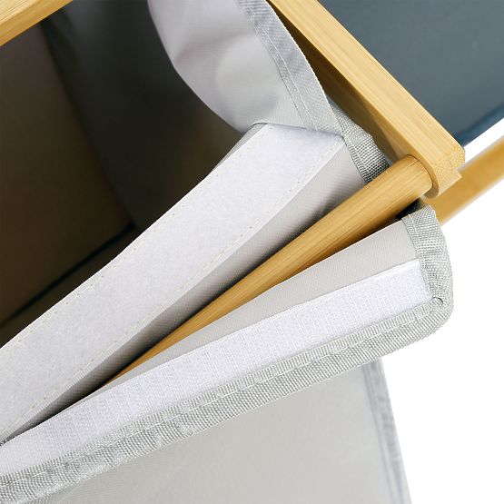 Bambusova košara za rublje ili igračke HANOI 2 pretinca DUO BOJA