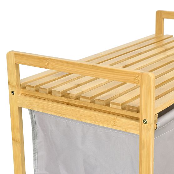 Bambusova košara za rublje ili igračke HANOI 2 pretinca DUO BOJA