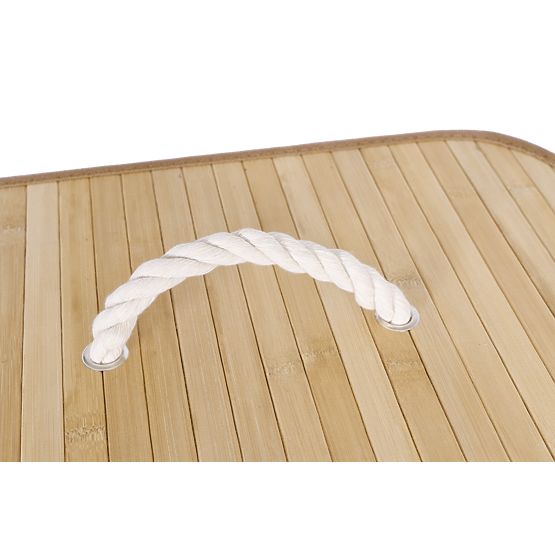 Bambusova košara za rublje s 2 pretinca prirodna