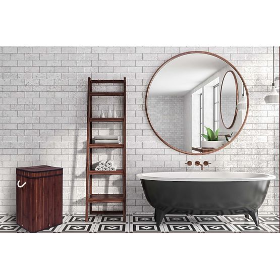 Bambusova košara za rublje s poklopcem SOREN 80L wenge