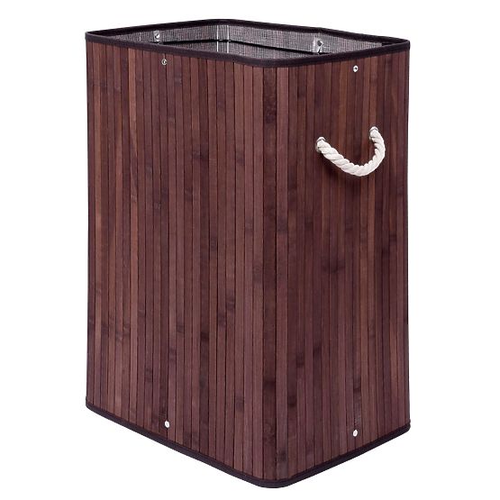 Bambusova košara za rublje s poklopcem SOREN 80L wenge