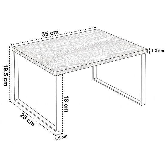 Bambusova kuhinjska polica GINGER MAX rustic