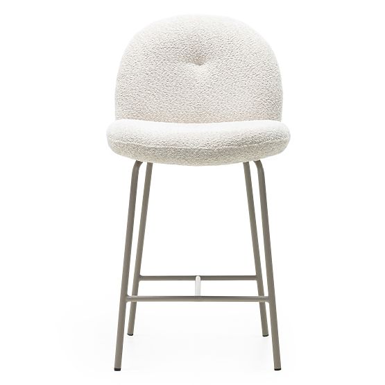 Barska stolica Fiori svijetlo bež, zaobljeni oblici