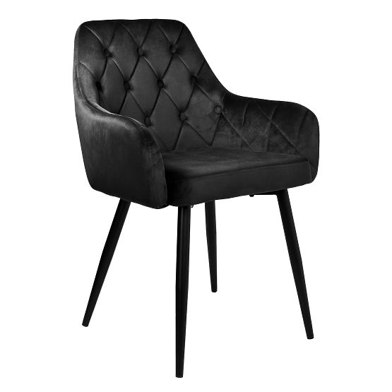 Baršunasta stolica ATLANTA VELVET crna
