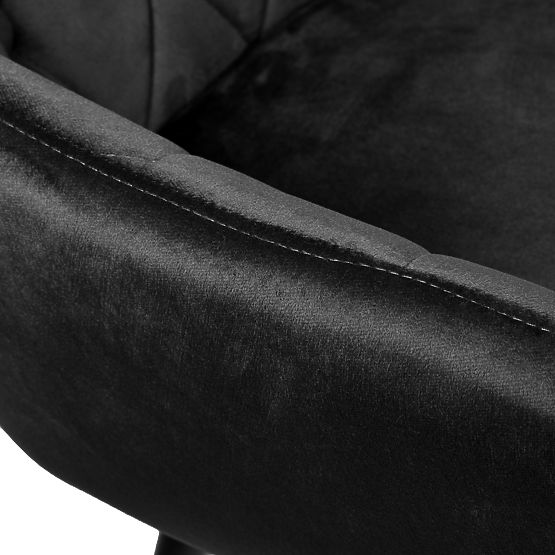 Baršunasta stolica ATLANTA VELVET crna
