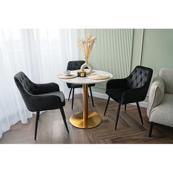 Baršunasta stolica ATLANTA VELVET crna
