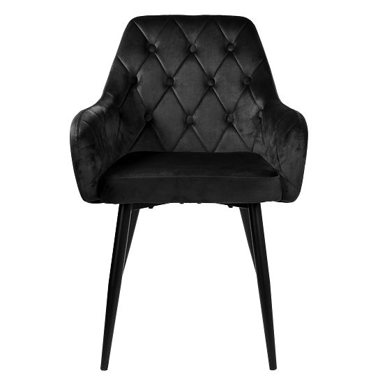 Baršunasta stolica ATLANTA VELVET crna