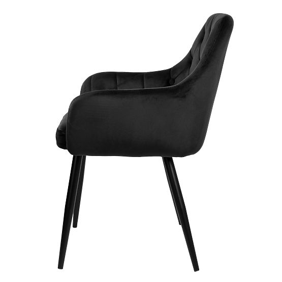 Baršunasta stolica ATLANTA VELVET crna