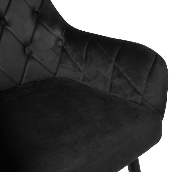 Baršunasta stolica ATLANTA VELVET crna