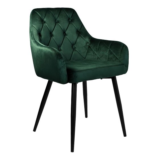 Baršunasta stolica ATLANTA VELVET tamno zelena