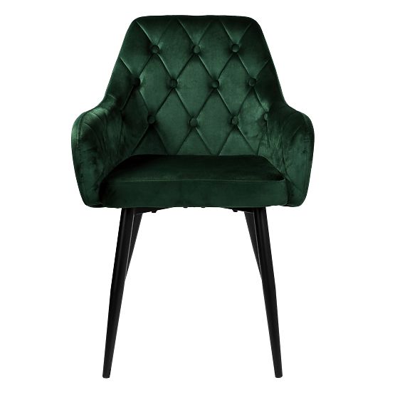 Baršunasta stolica ATLANTA VELVET tamno zelena