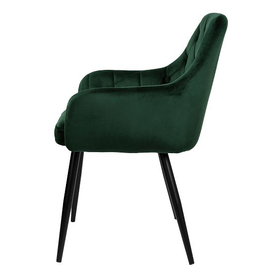 Baršunasta stolica ATLANTA VELVET tamno zelena