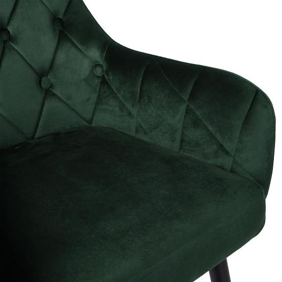 Baršunasta stolica ATLANTA VELVET tamno zelena