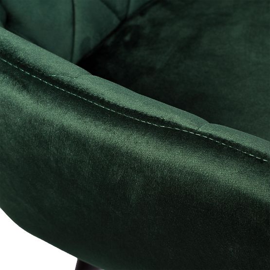 Baršunasta stolica ATLANTA VELVET tamno zelena