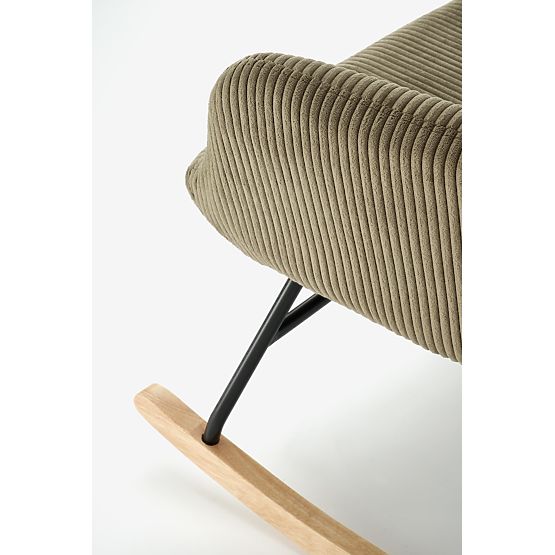 BELMIRO relaxacijska fotelja s funkcijom ljuljanja, maslinasta (1p=1ks)