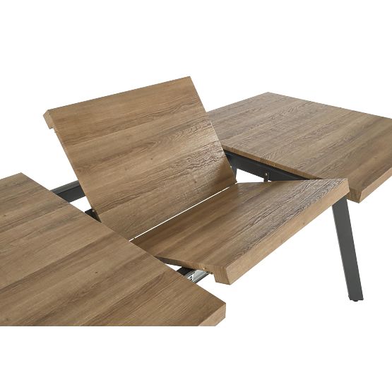 BERLIN proširivi stol 140-180 cm, ploča - orah, okvir - crni (2p=1ks)