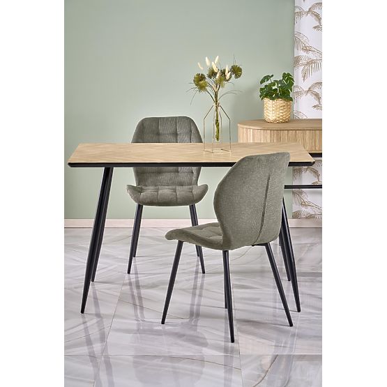 BERTO stol ploča - prirodna, noga - crna (2p=1ks)