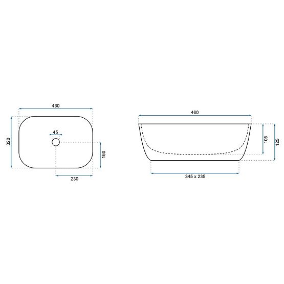 Bezvremenski umivaonik Rea Belinda Aiax Shiny