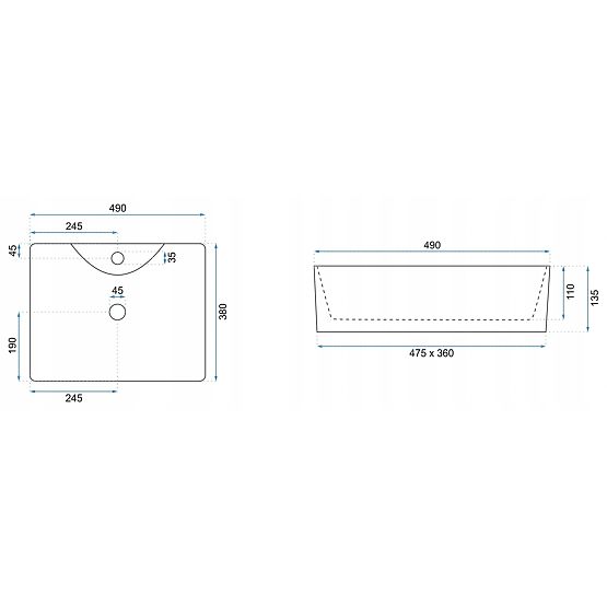 Bezvremenski umivaonik REA Kelly Marmo