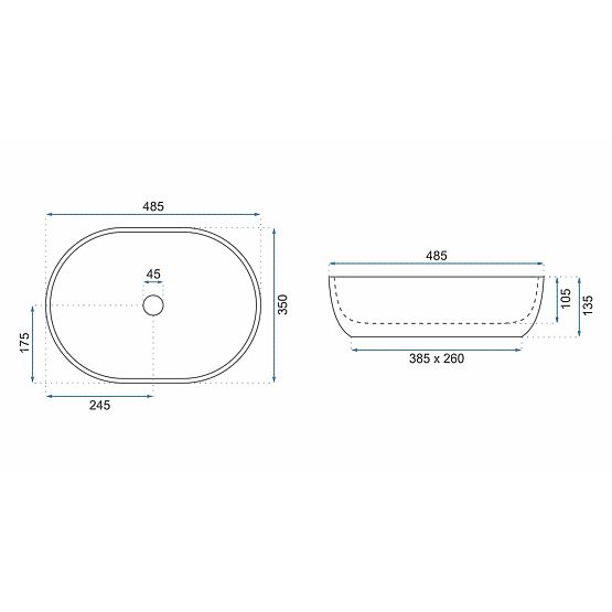 Bezvremenski umivaonik Rea Lara Bež