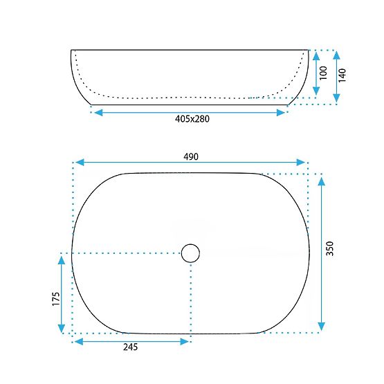 Bezvremenski umivaonik Rea Lisa Beige Shiny