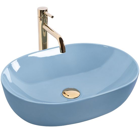 Bezvremenski umivaonik Rea LISA L.BLUE SHINY
