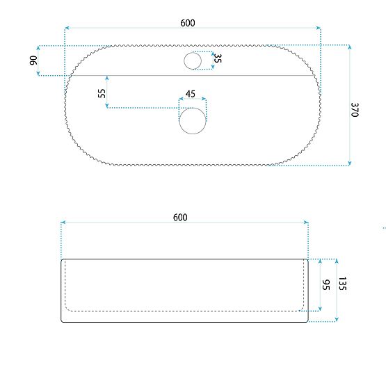 Bezvremenski umivaonik Rea Marcela 60