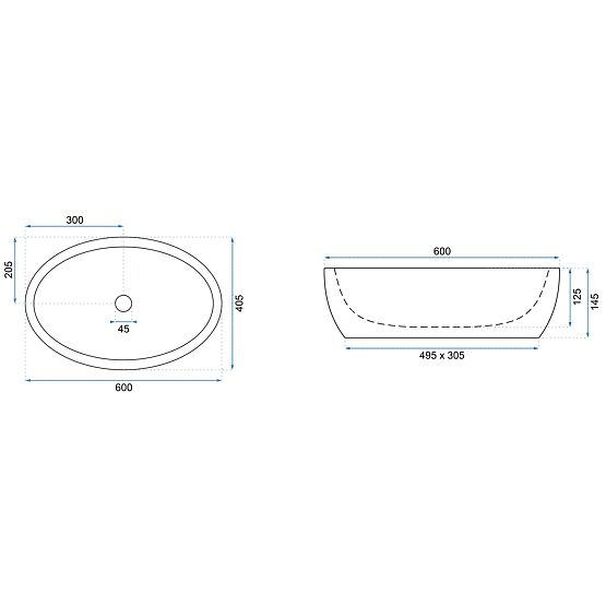 Bezvremenski umivaonik Rea Meryl Crna / Zlatna