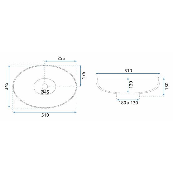 Bezvremenski umivaonik Rea Nicole Transparentan