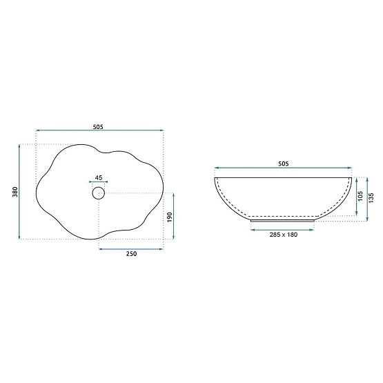 Bezvremenski umivaonik Rea Pearl Akoya