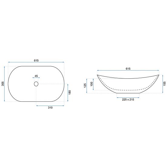 Bezvremenski umivaonik Rea Royal 60