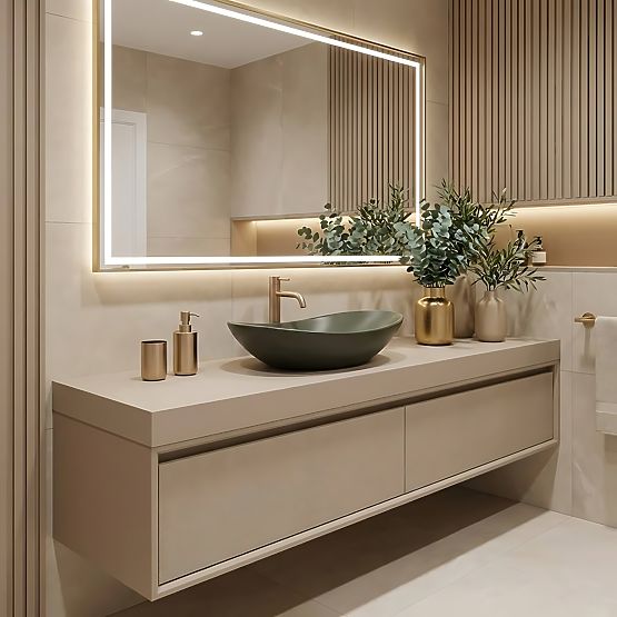 Bezvremenski umivaonik Rea Royal Olive Matt